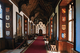 Hrad Rožmberk-Hlavní chodba